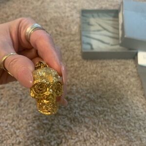 ALEXANDER MCQUEEN - “AUTHENTIC” Gold Skull Necklace